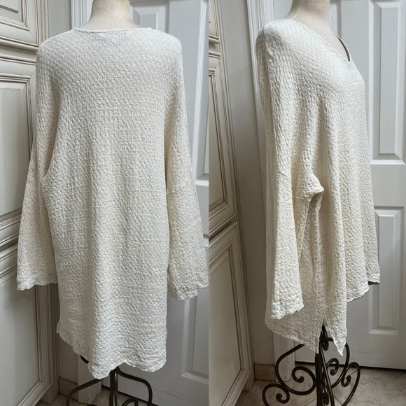 Crown Linen Designs Textured Lagenlook Long Tunic Dress - Picture 8 of 16